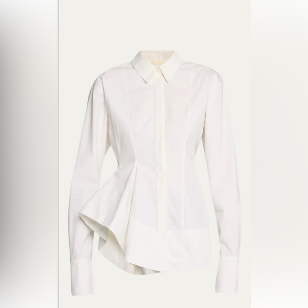 Jason Wu Collection
Asymmetric Flare Hem Button Down Shirt size 4 new